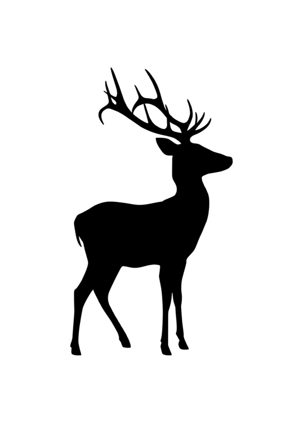 Deer silhouette on t-shirt