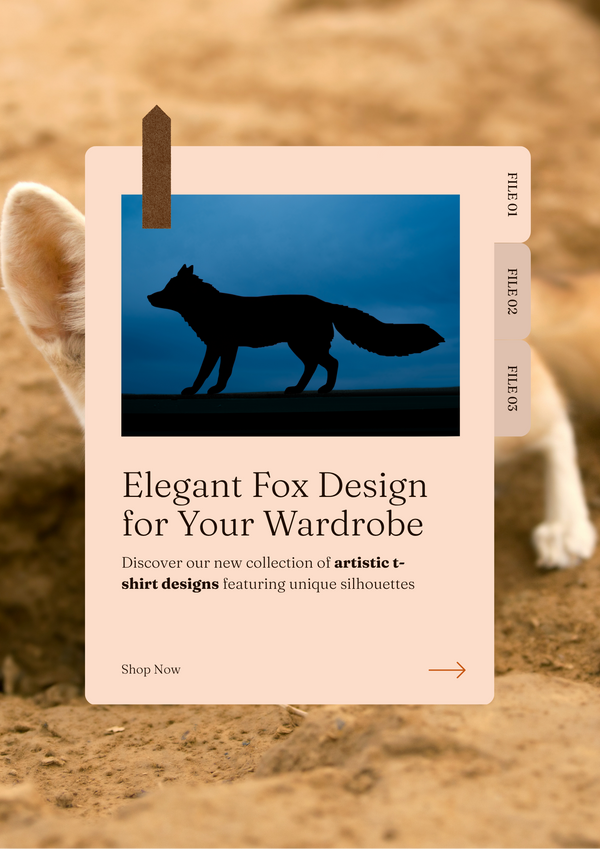 Fox silhouette on t-shirt