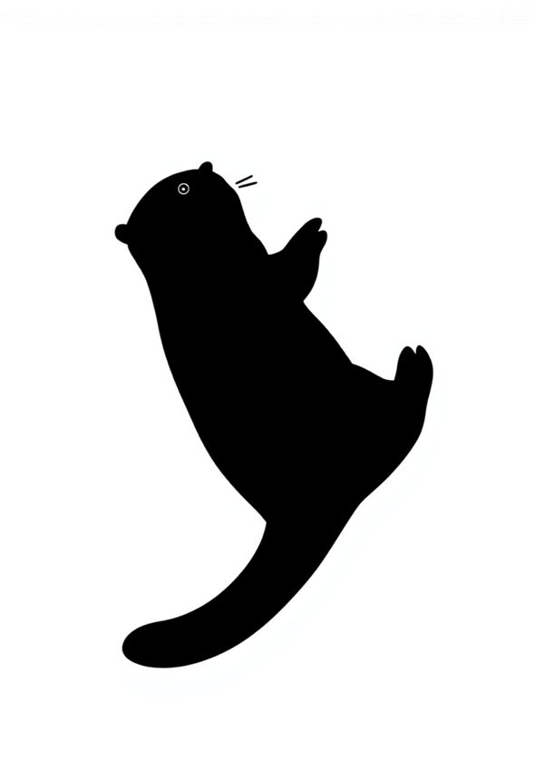 Otter silhouette on t-shirt