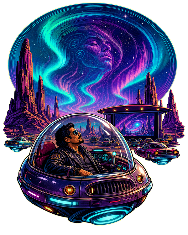 Cosmic Drive-In - GenX Terminal Space Landscape Collection