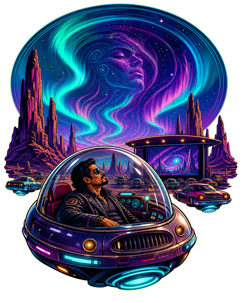 Cosmic Drive-In - GenX Terminal Space Landscape Collection