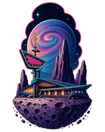 Orbit Motel (Red) - GenX Terminal Space Landscape Collection