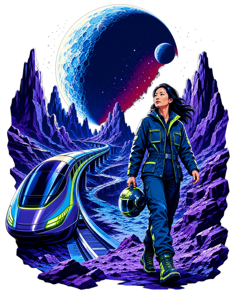Lunar Rail - GenX Terminal Space Landscape Collection
