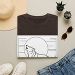 Howling Wolf Silhouette — Coloring Book Art Tee