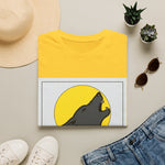 Howling Wolf Against Yellow Moon T-Shirt