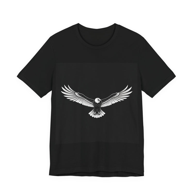 Eagle In Flight Line Art Tee