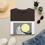 Howling Wolf Silhouette — Coloring Book Art Tee