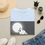 Howling Wolf Silhouette — Coloring Book Art Tee