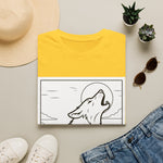 Howling Wolf Silhouette — Coloring Book Art Tee