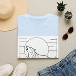 Howling Wolf Silhouette — Coloring Book Art Tee