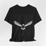 Eagle In Flight Line Art Tee