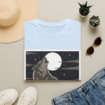 Howling Wolf Silhouette — Coloring Book Art Tee