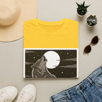 Howling Wolf Silhouette — Coloring Book Art Tee