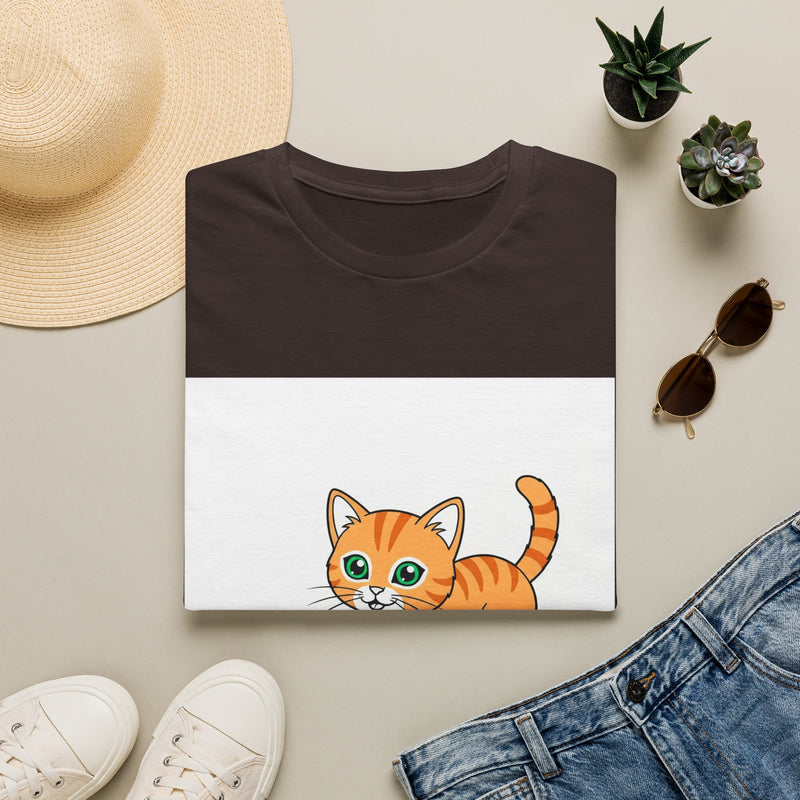 Cute Kitten Playing — Coloring Book Art Tee