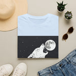 Howling Wolf Silhouette — Coloring Book Art Tee