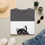 Peekaboo Black Cat Graphic T-Shirt