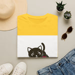Peekaboo Black Cat Graphic T-Shirt