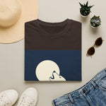 Howling wolf moon silhouette printed on white T-shirt
