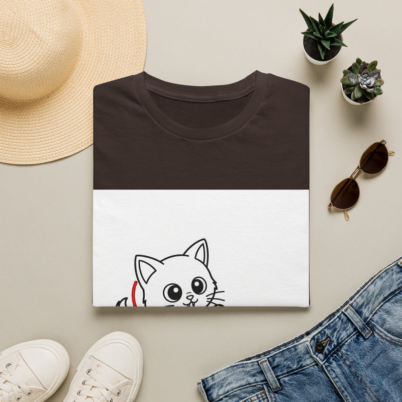 Cute Kitten Playing — Coloring Book Art Tee