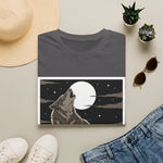 Howling Wolf Silhouette — Coloring Book Art Tee