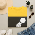 White Wolf Howling At Moon Graphic Tee