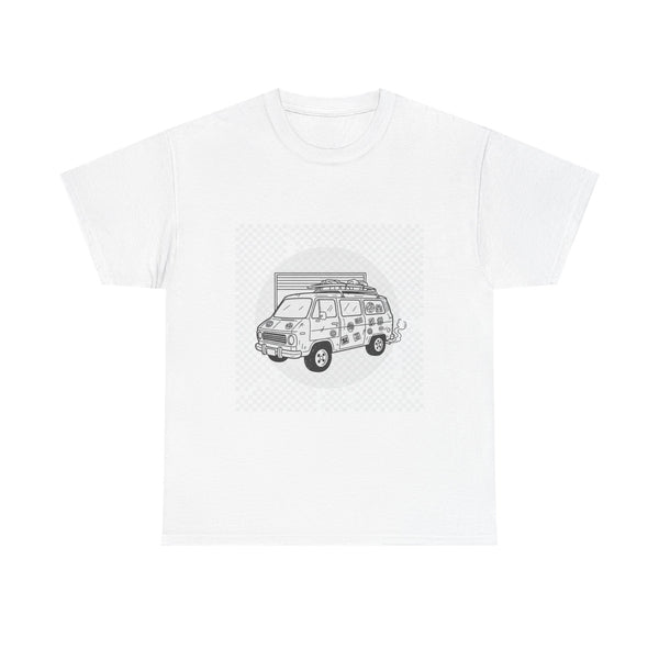 Band Tour Van Stickers Tee | Classic