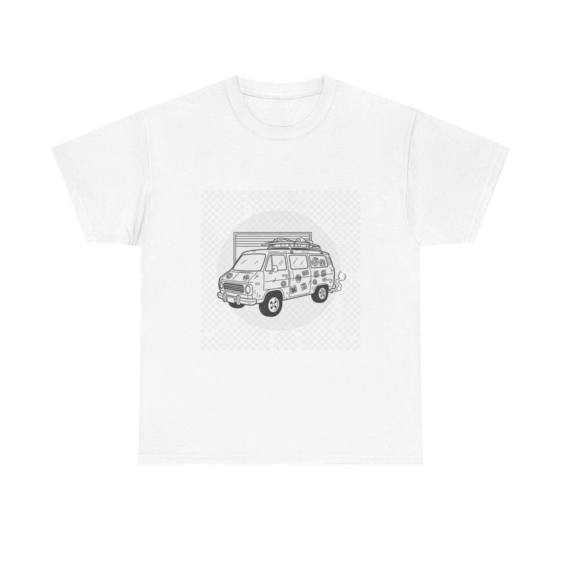 Band Tour Van Stickers Tee | Classic