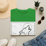 Howling Wolf Silhouette — Coloring Book Art Tee