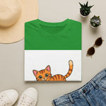 Orange Tabby Cat Peekaboo T-Shirt