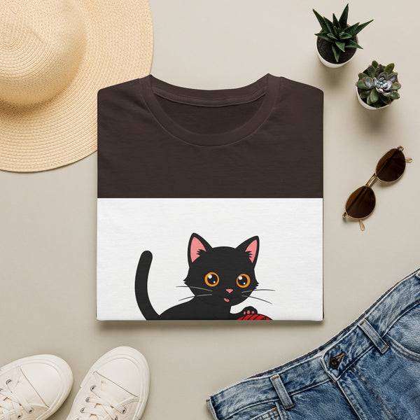 Cute Kitten Playing — Coloring Book Art Tee