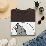 Howling Wolf Silhouette — Coloring Book Art Tee