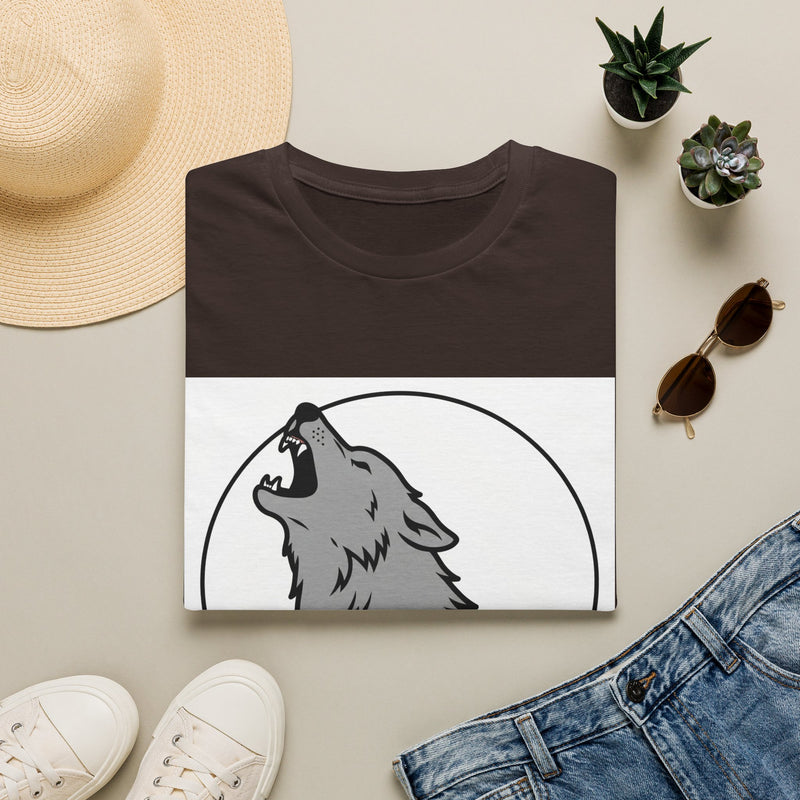 Howling Wolf Silhouette — Coloring Book Art Tee