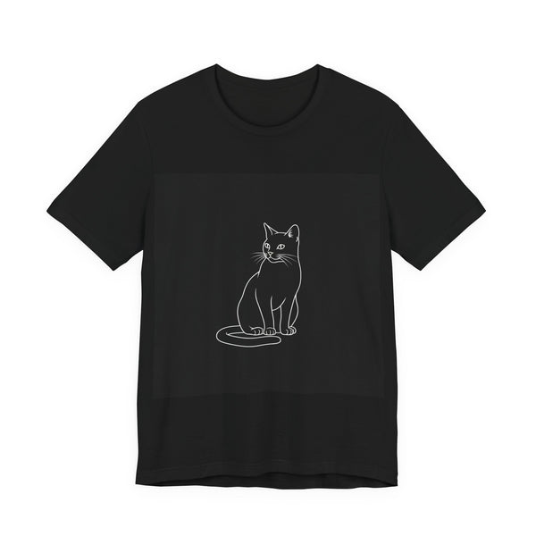 Silent Cat Line Art Tee