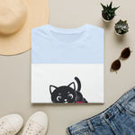 Peekaboo Black Cat Graphic T-Shirt