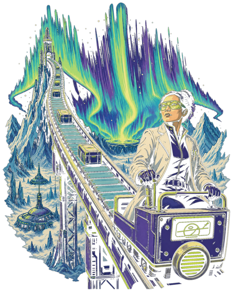 Aurora Conveyor - GenX Terminal Space Landscape Collection