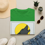 Howling Wolf Against Yellow Moon T-Shirt