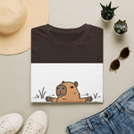 Capybara Relaxing — Coloring Book Art Tee