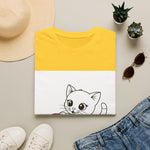 Wide-Eyed Cat Face Graphic T-Shirt