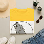 Howling Wolf Silhouette — Coloring Book Art Tee