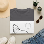 Howling Wolf Silhouette — Coloring Book Art Tee