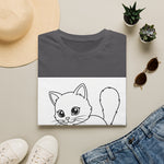 Cute Cat Line Art T-Shirt