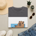 Capybara Relaxing — Coloring Book Art Tee