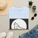 Howling Wolf Silhouette — Coloring Book Art Tee