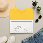 Capybara Relaxing — Coloring Book Art Tee