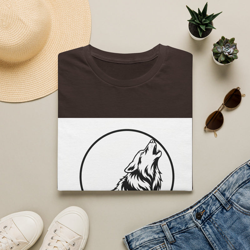 Howling Wolf Silhouette — Coloring Book Art Tee