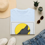 Howling Wolf Against Yellow Moon T-Shirt