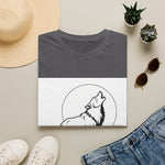 Howling Wolf Silhouette — Coloring Book Art Tee