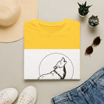 Howling Wolf Silhouette — Coloring Book Art Tee