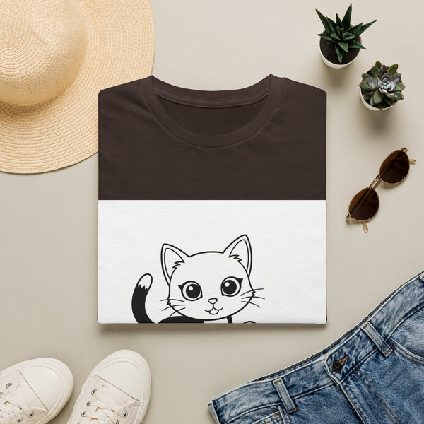 Cute Kitten Playing — Coloring Book Art Tee