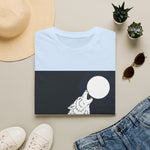 White Wolf Howling At Moon Graphic Tee